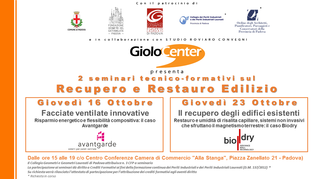 Convegno Recupero Edilizio - Cartongesso Pitture Padova - GioloCenter